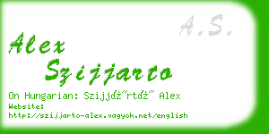 alex szijjarto business card